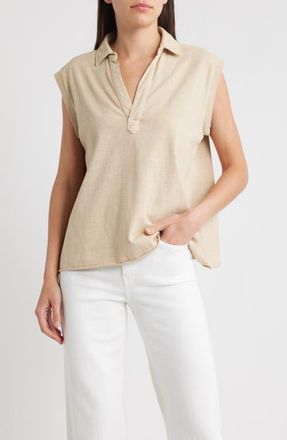 Frank & Eileen Popover Collar Top in Desert at Nordstrom, Size X-Small