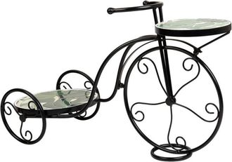Wanderlust Deco Wanderlust Deco - Soporte Bici De Mosaico Y Forja Negro 67x26.5x43