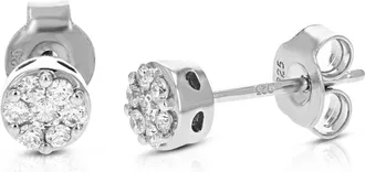 Vir Jewels 1/4 cttw Lab Grown Diamond Composite Earrings in Sterling Silver With Push Backs For Women