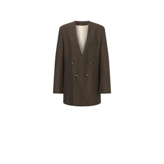 Philosophy di Lorenzo Serafini Double-breasted Blazer - female - Philosophy di Lorenzo Serafini - Blazers - Brown - M - Jackets
