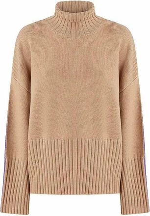 Pinko Barbados Turtleneck - Dames - Coltruien - Beige - S - Wol - Truien & Vesten