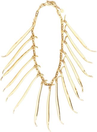Jacquemus Gold Gold-Tone Brass Bean Pendant Necklace