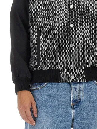 Balmain Logo Cotton Bomber Jacket - Multicolor