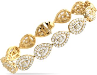 Luxury Bazaar 14K Yellow Gold 6.05ct Diamond Bracelet MF19-110623