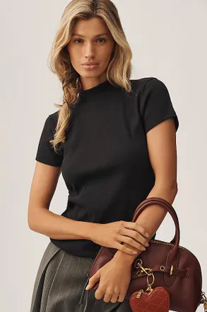 Maeve The Blair Stretch Cotton Short-Sleeve Baby Tee by Maeve