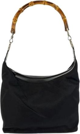 Gucci Pre-owned Shoulder Bags, female, Black, Size: ONE SIZE Pre-owned Nylon Shoulder Bag