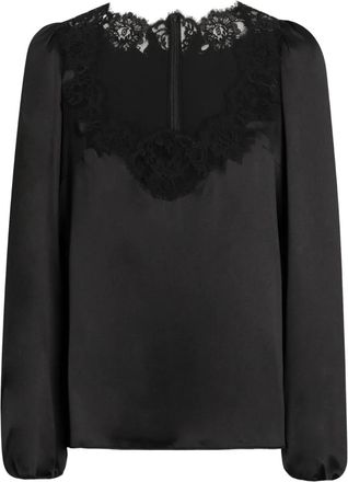 Dolce & Gabbana Top con dettaglio in pizzo - Nero