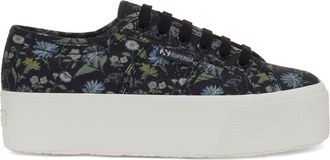 Superga Womens/Ladies 2790 Floral Lace Up Trainers (5.5 UK) (Dark Grey)