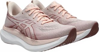 Asics Womens Glideride Max 2 Running Shoes In Pearl Pink/dusty Red