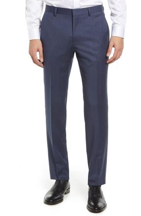 BOSS Genius Slim Fit Wool Suit Pants in Open Blue at Nordstrom, Size 34 X R