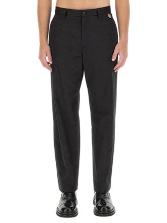 Dolce & Gabbana Gabardine Cotton Trousers - Black