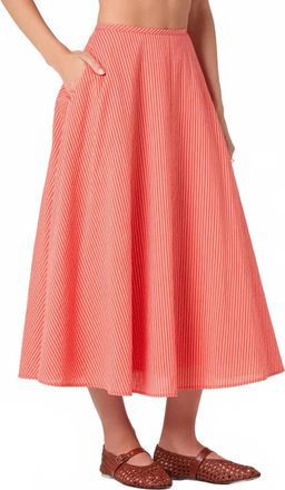 Astr Myria Skirt In Red Stripe