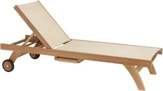 Macabane Tumbona de textilene color beige