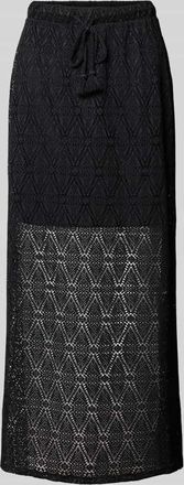 Vero Moda Leicht ausgestellter Midi-Rock aus Spitze mit elastischem Bund Modell MAYA in Black, Gr&ouml;&szlig;e XL