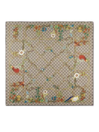 Gucci PRINTED SILK TWILL SCARF - Gucci - Woman