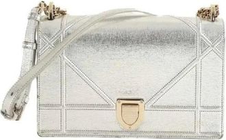 Dior Pre-owned Sac Diorama - Dames - Vintage Schoudertas - Grijs - ONE Size - Leer - Vintage