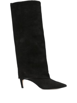 Carrano 60mm suede knee-high boots - Black