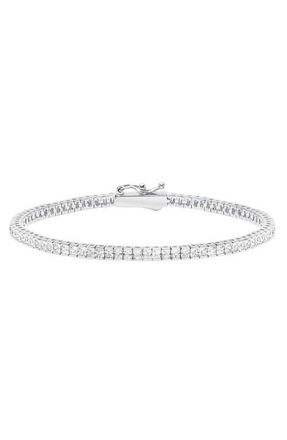 Crislu Princess Cubic Zirconia Tennis Bracelet in Platinum at Nordstrom