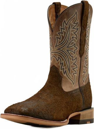 Ariat Mens Walker Cowboy Boot - Wide In Bronze Roughout / Conquest Brown