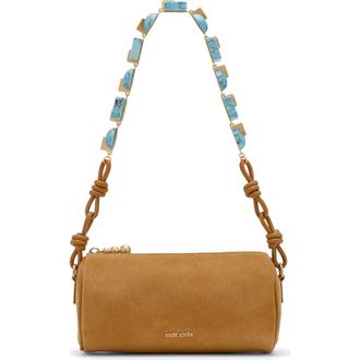 Cult Gaia Zozina Suede Shoulder Bag in Toasted Caramel at Nordstrom