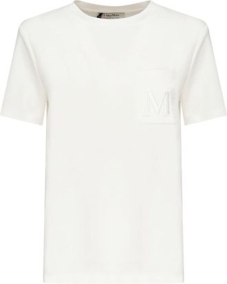 Max Mara White Crewneck Logo T-Shirt