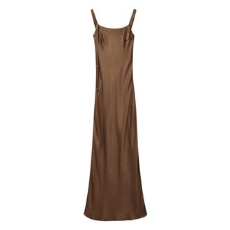 The Garment Zijden String Jurk - Dames - Maxi kleedjes - Groen - XS - Kleedjes
