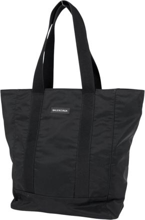 Balenciaga Black Nylon Handbag Tote Bag (Pre-Owned)