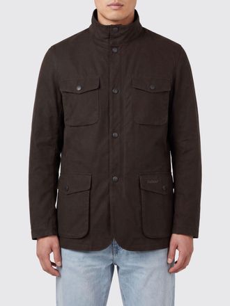 Barbour Giacca Ogston in cotone cerato antivento con collo alto e tasche a toppa