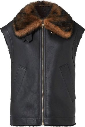 Fendi Sleeveless Sheepskin Jacket-Donna