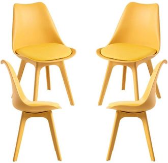 Regalos Miguel Regalos Miguel - Packs Sillas Comedor - Pack 4 Sillas Synk Suprym - Amarillo