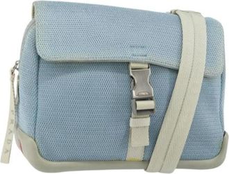 Prada Pre-owned Nylon Cross Body Bag - Dames - Vintage Schoudertas - Blauw - ONE Size - Nylon - Vintage
