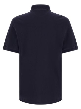 Brunello Cucinelli Logo-Embroidered Piqu&eacute; Polo Shirt - Navy