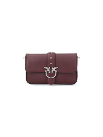 Pinko Burgundy Love Bag Slouchy Leather Bag