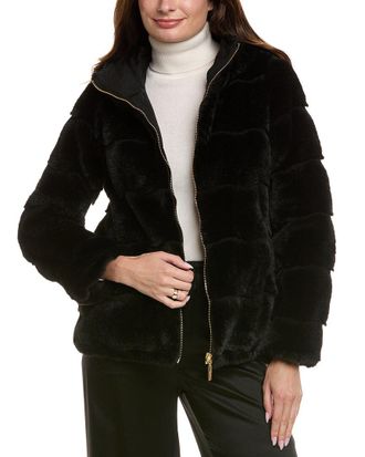 Via Spiga Short Grooved Reversible Jacket