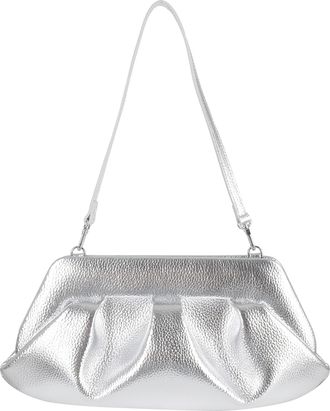 Themoir&egrave; Silver Bios Baguette Bottalato Curled Eco-Leather Shoulder Bag