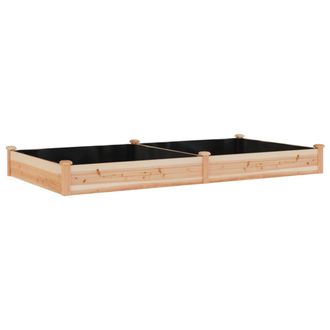 vidaXL Vidaxl - Jardinera Arriate Con Forro Madera Maciza Abeto 240x120x25 Cm