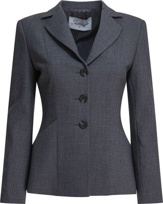 Semper Single-Breasted Blazer Jackets And Coats Grey-Donna