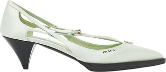 Prada Stijlvolle Pumps met Puntige Neus voor Feesten - Dames - Pumps - Groen - 39 EU - Schoenen
