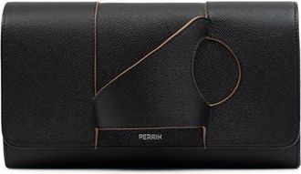 Perrin Paris LAsymetrique Clutch in Black /Caramel at Nordstrom