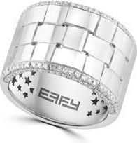 Effy Sterling Silver Diamond Woven Band Ring at Nordstrom Rack, Size 7