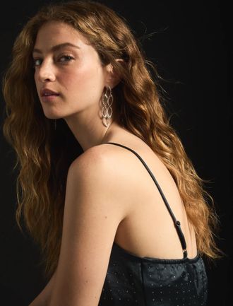 Lucky Brand Circle Drop Statement Earrings
