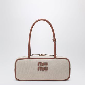 Miu Miu Small Beau bag in canvas and leather