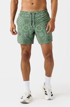 Legends Luka 7-Inch Lined Performance Shorts in Paisley Tile Elm at Nordstrom, Size Xx-Large