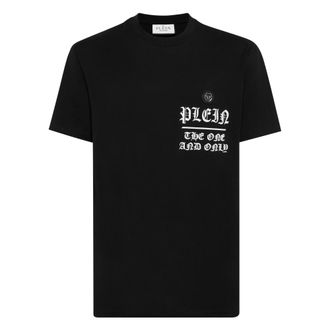 Philipp Plein Tops, Heren, Zwart, 4Xl, Katoen, T-Shirt Ronde Hals