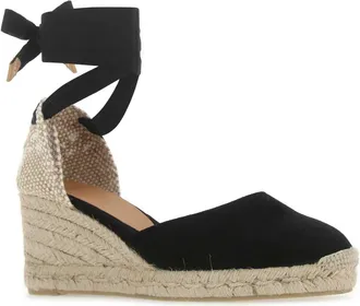 Castaner Canvas and Jute Espadrille Wedge - Black