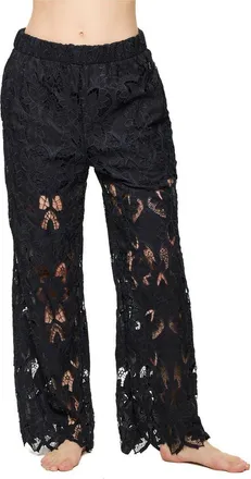 Gottex Guipure Lace Beach Pant Cover-Up in Black at Nordstrom, Size X-Large