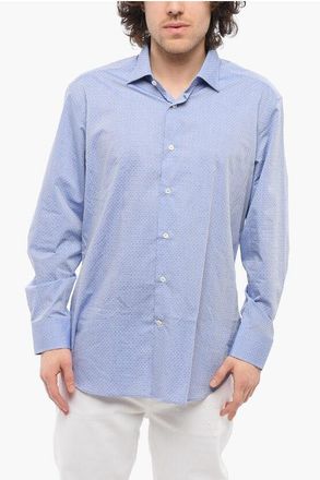 Laboratorio del Carmine Spread Collar Poplin Cotton Shirt size 42