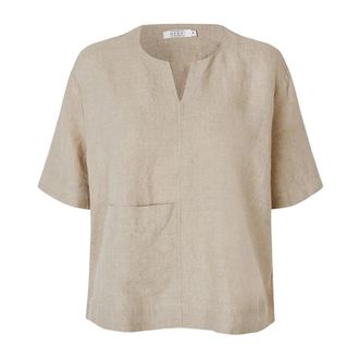 Masai Timeless Linen Top Madolorea Blouse - female - Masai - Blouses - Beige - L - Blouses & Shirts