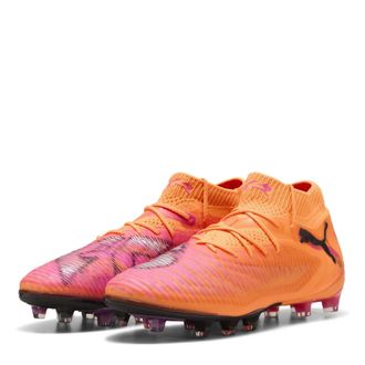 Puma Unisex Accessories Future 8 Ultimate Firm Ground Football Boots in Heatfire-Bla - Red - Size UK 3.5
