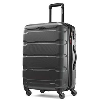 Samsonite Omni PC Checked-Medium 24-Inch Hardside Expandable Luggage with Spinner Wheels in Black at Nordstrom
